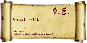 Vatai Edit névjegykártya